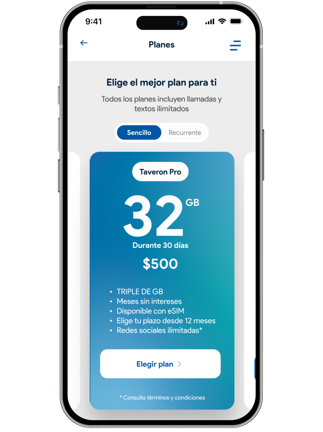 App Taveron - Telefonía